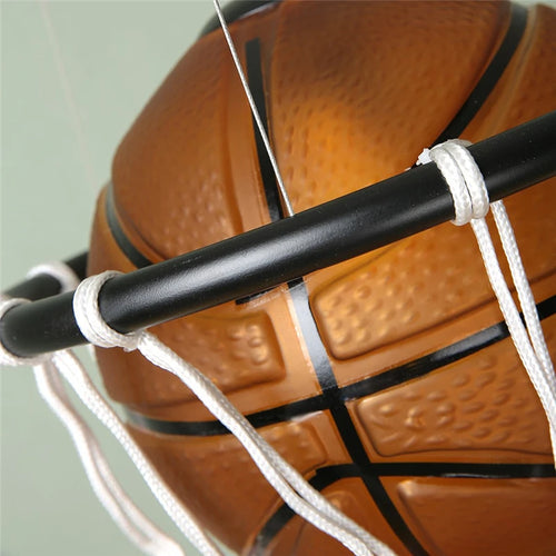 Modern basketball LED pendant light - vue 4 sur 8