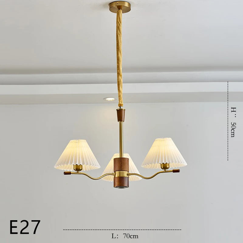 Wooden chandelier for decorative pendant lighting - vue 9 sur 14