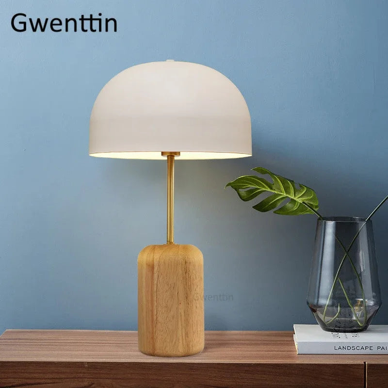 Nordic wooden table lamps for office and decorative reading