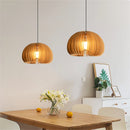 Modern handmade wooden pumpkin pendant light for decoration