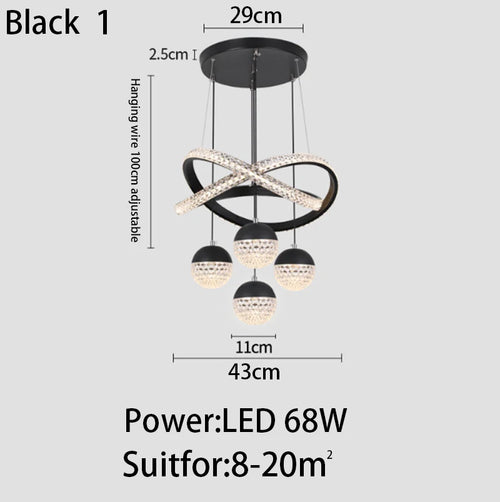 Modern luminous pendant light for restaurant, bar or apartment - vue 9 sur 10