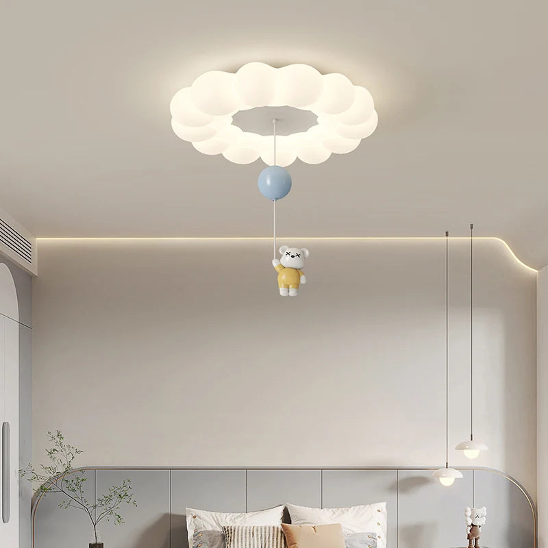 Bear rabbit cloud ceiling light for children's indoor lighting