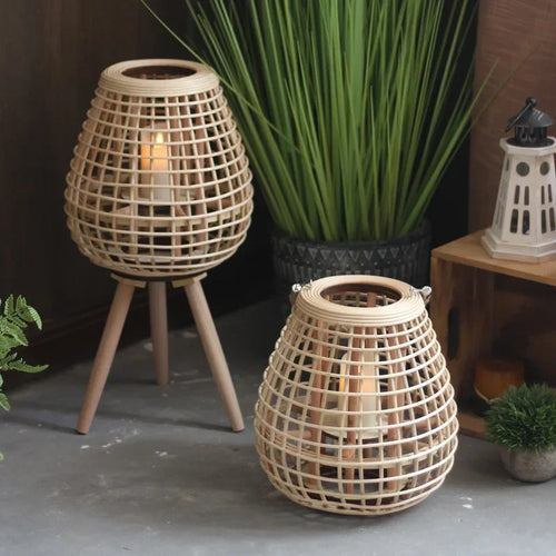 Rattan wind lamp with legs - vue 9 sur 18