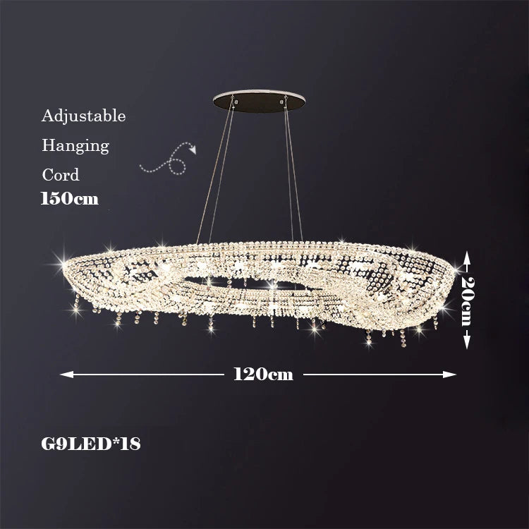 Clear crystal chandelier with creative and elegant design - vue 9 sur 10