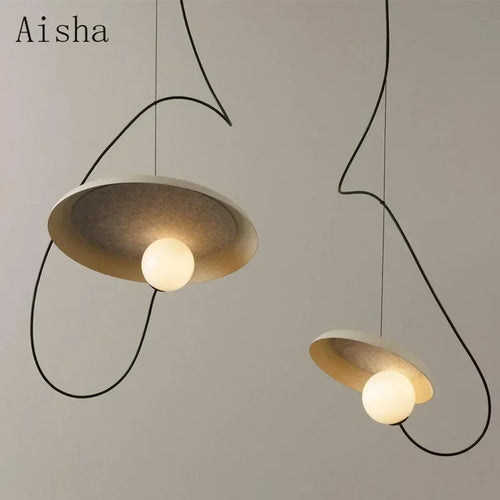 Nordic design wrought iron decorative pendant light - vue 3 sur 9