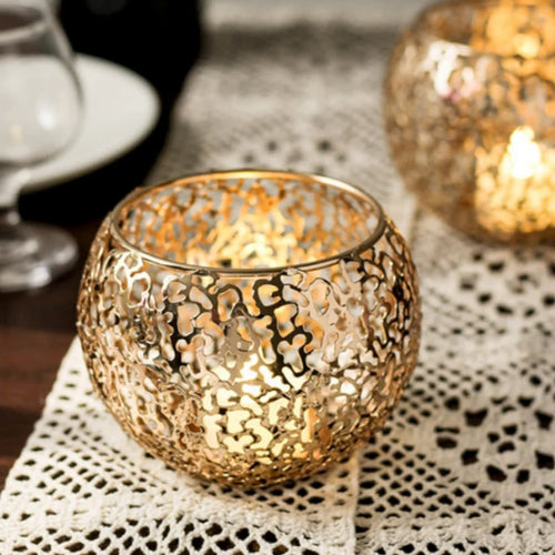 Creative retro metal candle holder for party and wedding decor - vue 2 sur 12