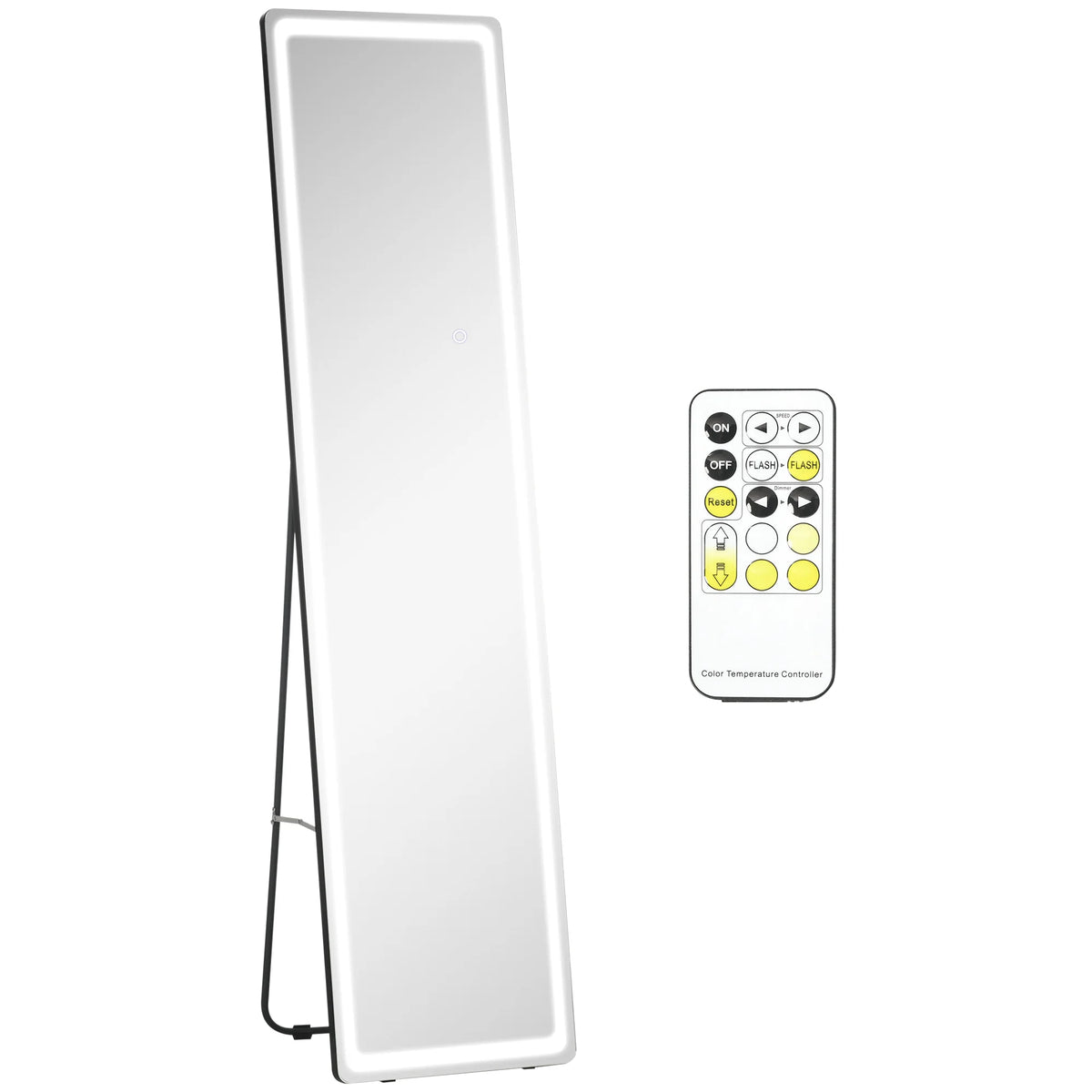 HOMCOM wall mirror full body standing mirror with LED lights 40x37x157.5 cm