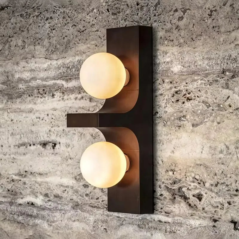 Modern glass ball wall light creative fixture for hotel