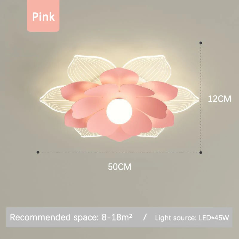 Modern petal flower ceiling light for interior decoration