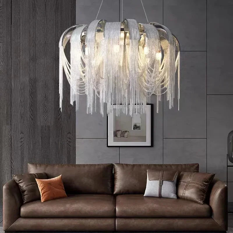 Aluminium pendant light with modern LED indoor lighting - vue 3 sur 10