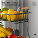 Rectangular two-tier fruit and vegetable storage basket