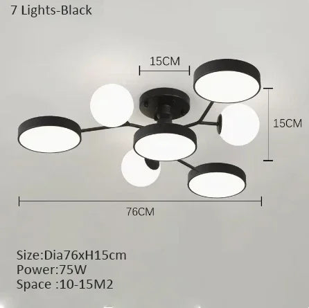 Creative LED chandelier for modern interior lighting - vue 12 sur 18