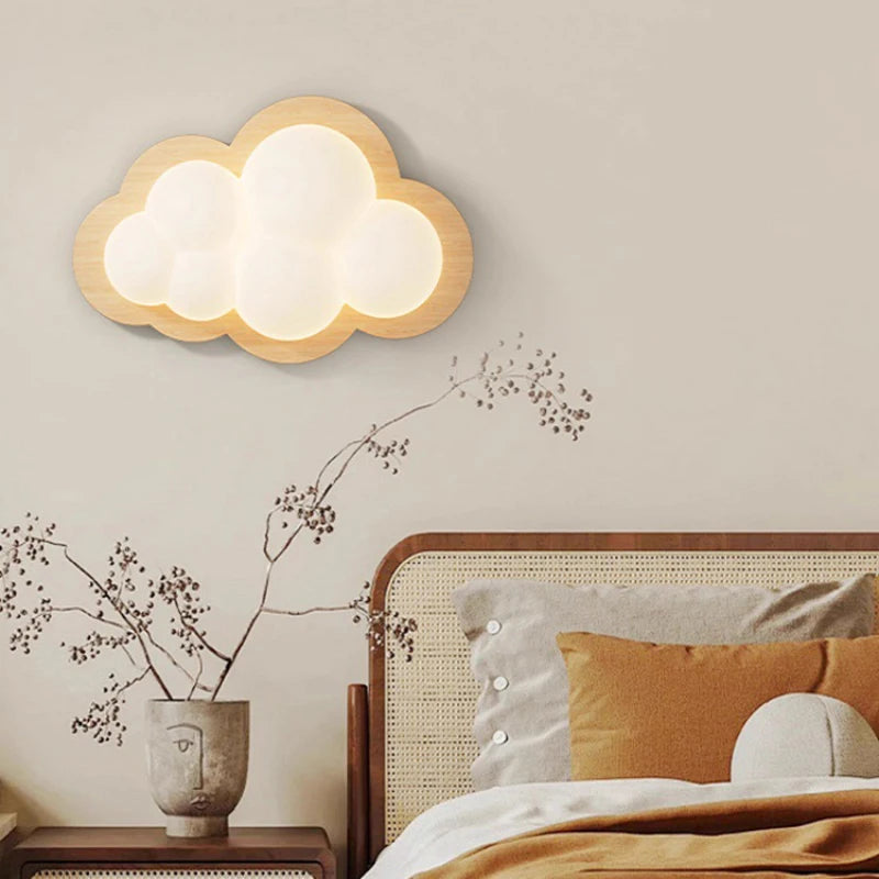 Decorative cloud wall light for children's bedroom