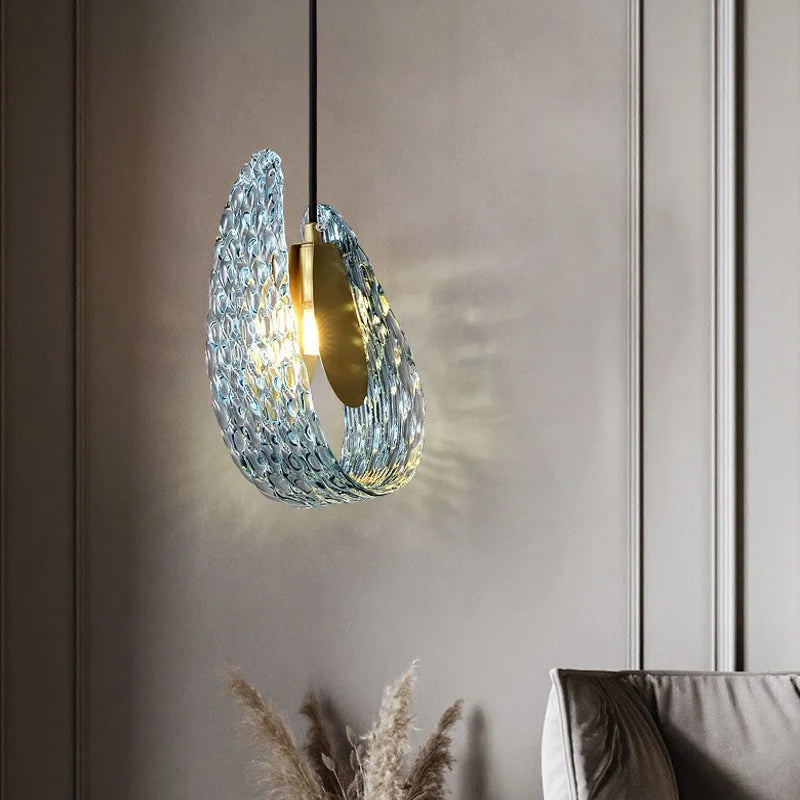 Modern glass pendant light small hand lamp