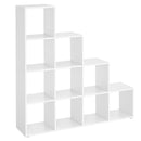 VASAGLE 10-Cube Bookcase, Bookshelf with Open Compartments, Storage Organizer for Decorations, Photos, Plants