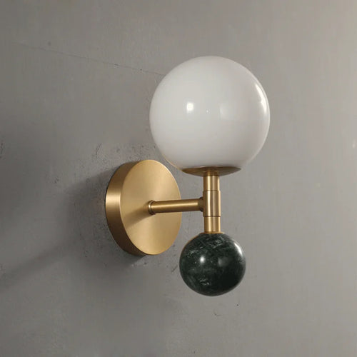 applique murale moderne en cuivre et marbre design créatif luxe - vue 4 sur 6