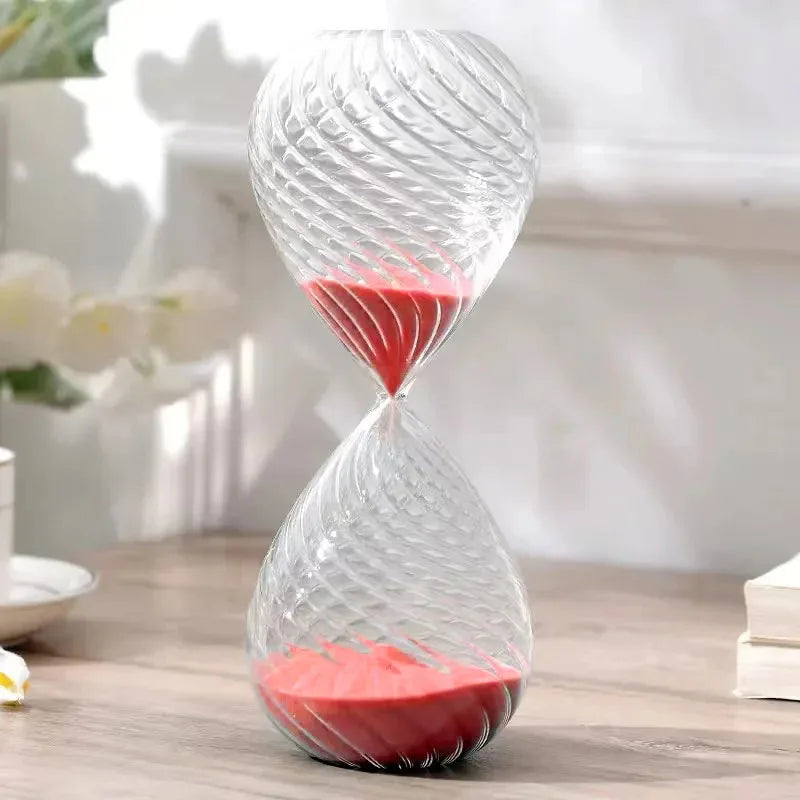 new multi-colored glass hourglass for decoration and children's gift