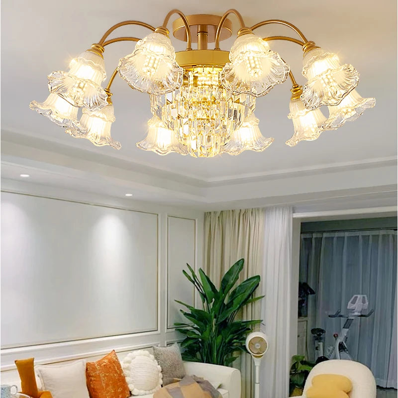 Retro crystal chandelier for elegant interior decoration