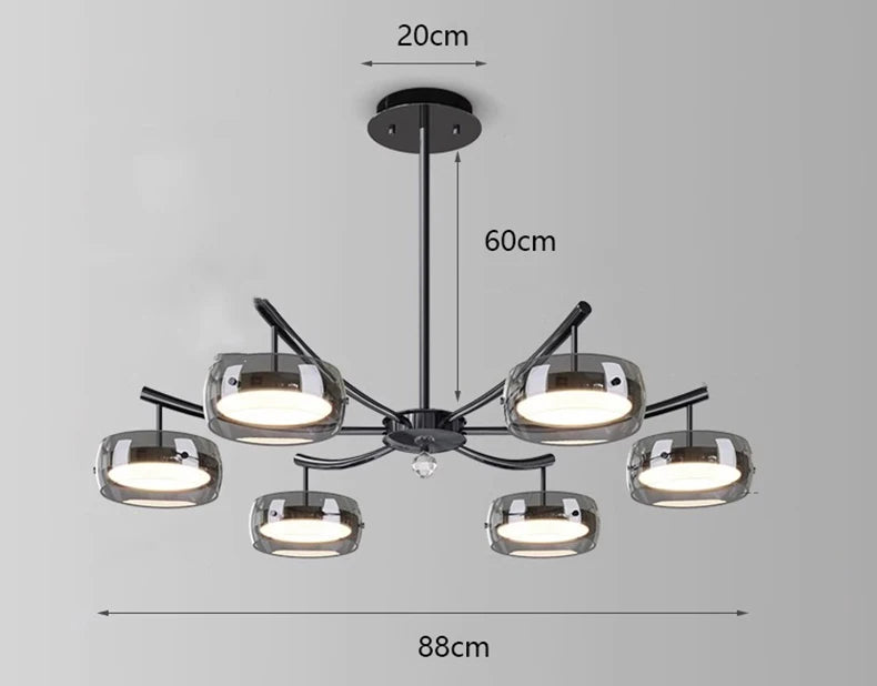 Decorative pendant chandelier for indoor living room lighting