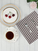 Modern checked polyester table napkin