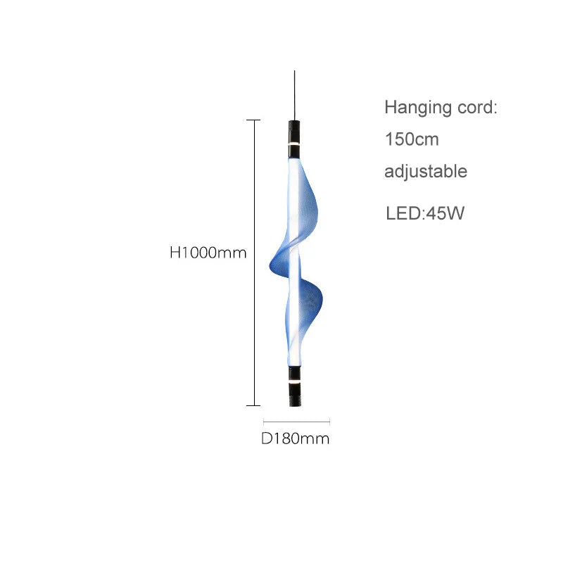 Artistic LED chandelier modern design decorative pendant lighting - vue 17 sur 18