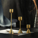 Gold metal candle holder for parties and weddings