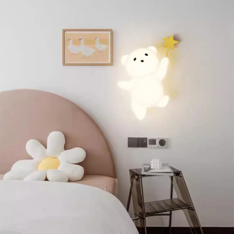 Radish rabbit LED wall light for children's room - vue 5 sur 8