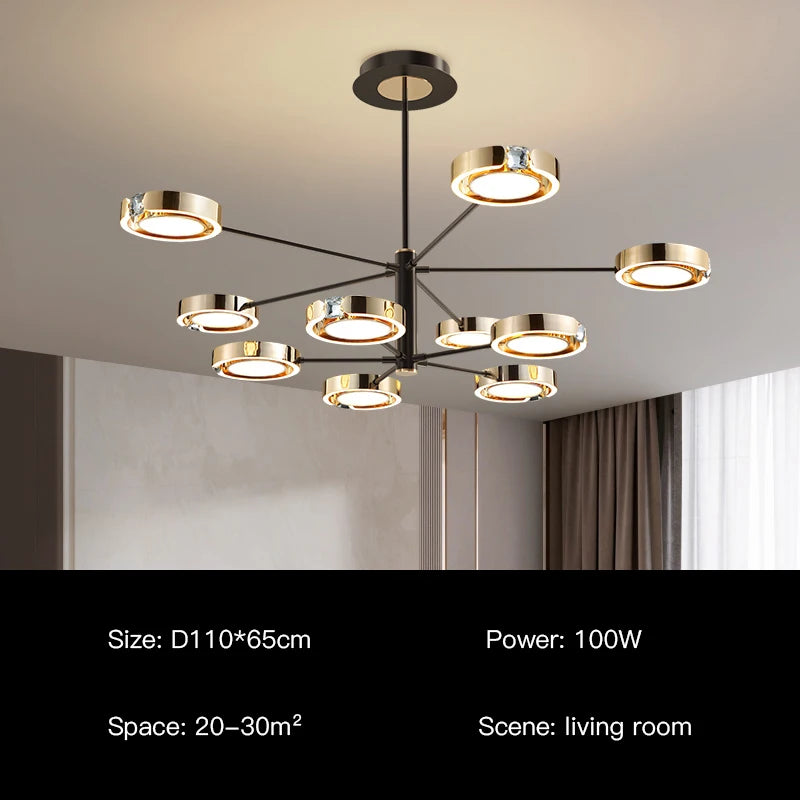 Modern LED pendant light with elegant minimalist design for interiors - vue 16 sur 18