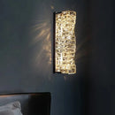 Simple modern square crystal wall light