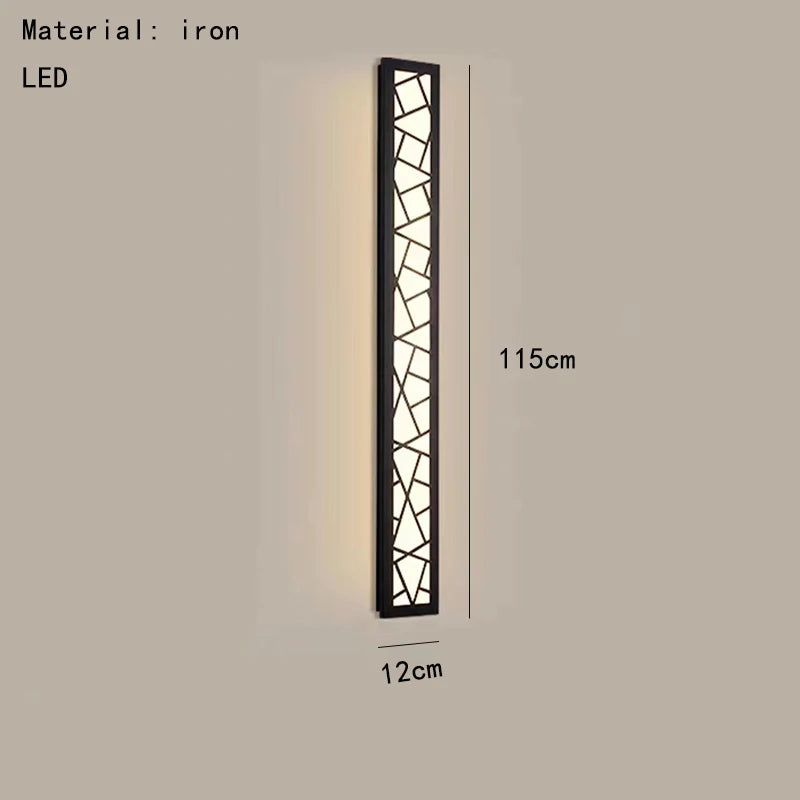 Chinese style LED wall light warm light 3000K acrylic metal - vue 11 sur 11