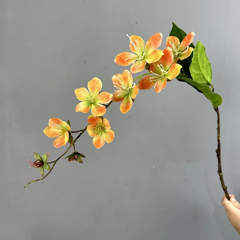 Artificial silk jasmine branch for festive decoration - vue 7 sur 12