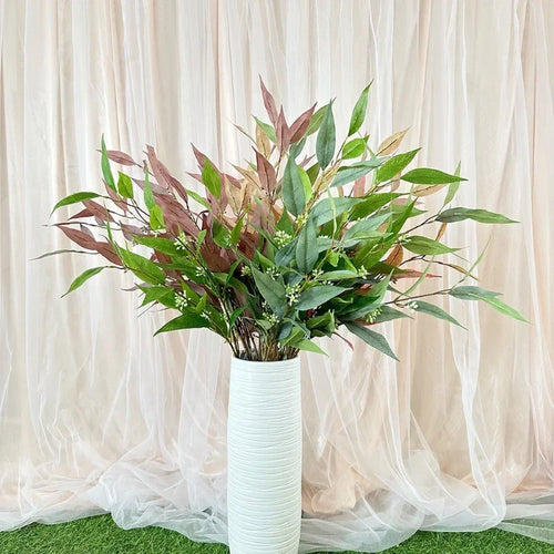 Artificial eucalyptus silk leaf for interior decoration - vue 2 sur 9