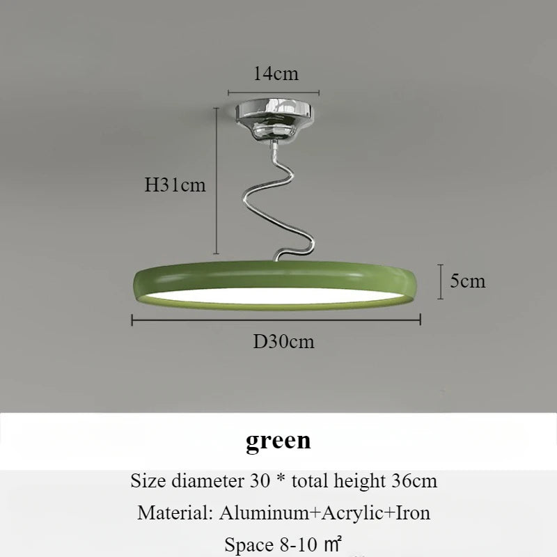 Modern minimalist Nordic aluminium chandelier with LED lights - vue 9 sur 18
