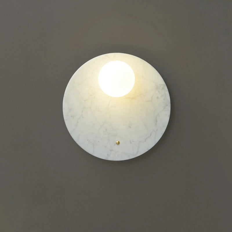 Green marble LED wall light for living room, bedside or hallway
