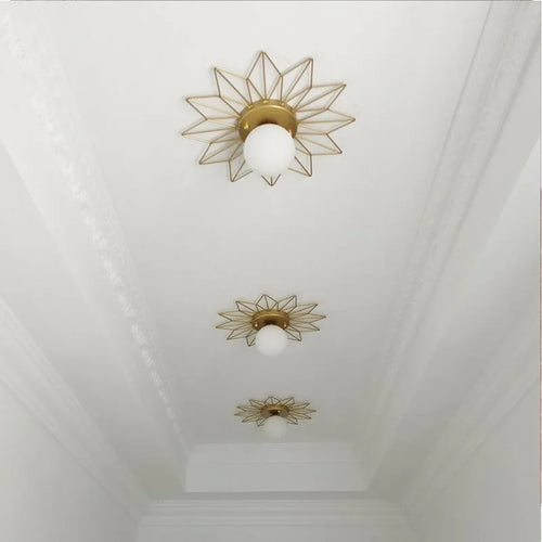 Luxury lotus leaf ceiling light nordic decorative design - vue 4 sur 13