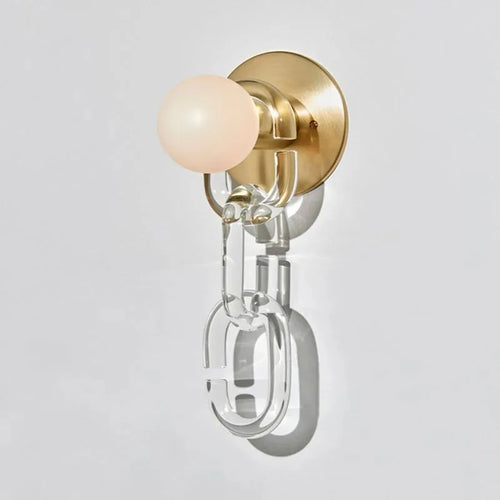 Glass globe wall light for elegant interior decoration - vue 9 sur 9