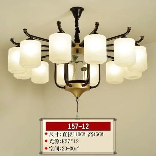 Chinese retro chandelier for elegant and cosy lighting - vue 9 sur 21