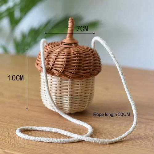 retro rattan basket for storage and picnic