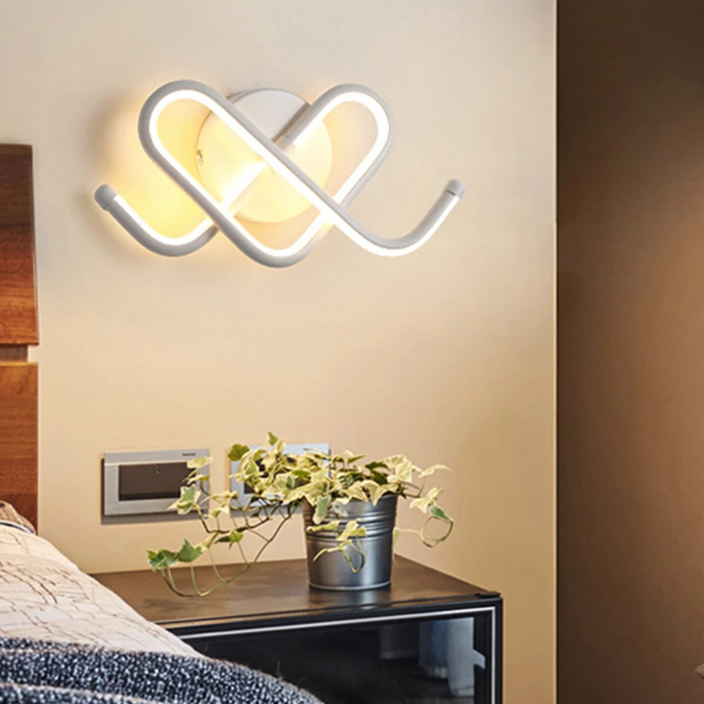 Acrylic LED wall light indoor warm and cool white