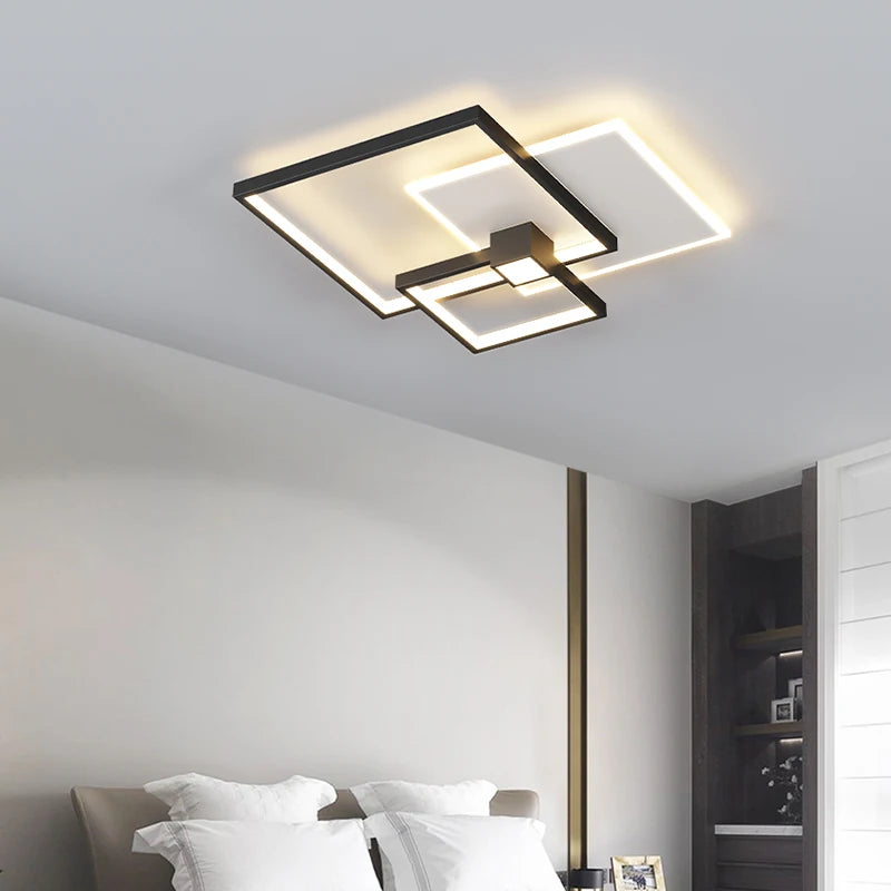 Modern rectangular minimalist LED ceiling light - vue 3 sur 12