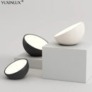 Creative LED ceiling lights in white and black acrylic