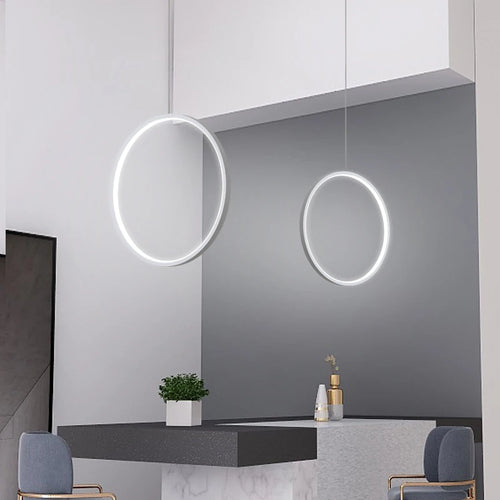 Minimalist nordic style LED pendant light for indoor use - vue 2 sur 18