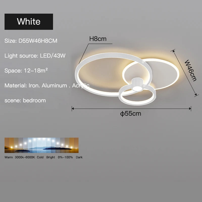 Modern rectangular minimalist LED ceiling light - vue 8 sur 12