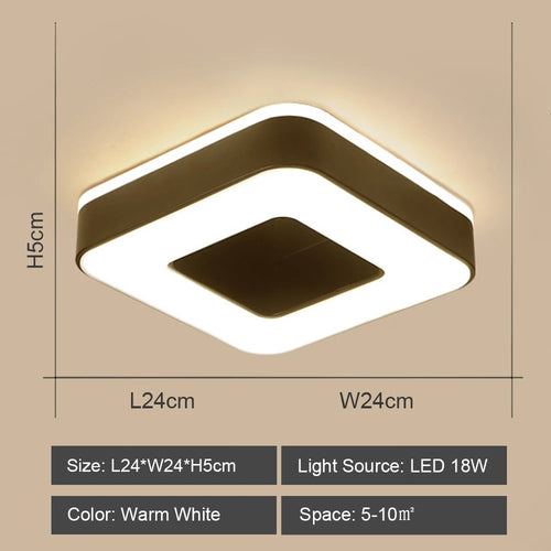 Modern LED ceiling light for hallways, bedrooms, living rooms and corridors - vue 7 sur 7