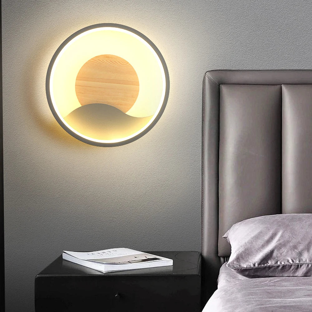 Nordic LED wall light for indoor bedroom and hallway