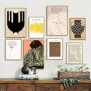 girl skirt ginkgo biloba wall art decorative canvas