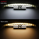 Bathroom LED mirror wall light stainless steel and crystal make-up lamp 44 cm/54 cm
