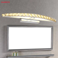 Bathroom LED mirror wall light stainless steel and crystal make-up lamp 44 cm/54 cm