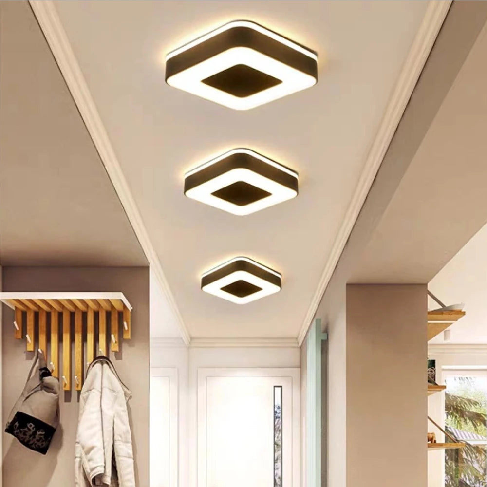 Modern LED ceiling light for hallways, bedrooms, living rooms and corridors - vue 3 sur 7