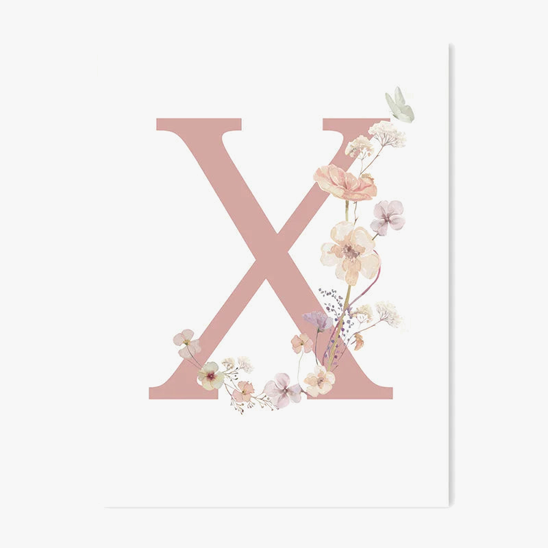 Personalised wildflower decorative poster for children